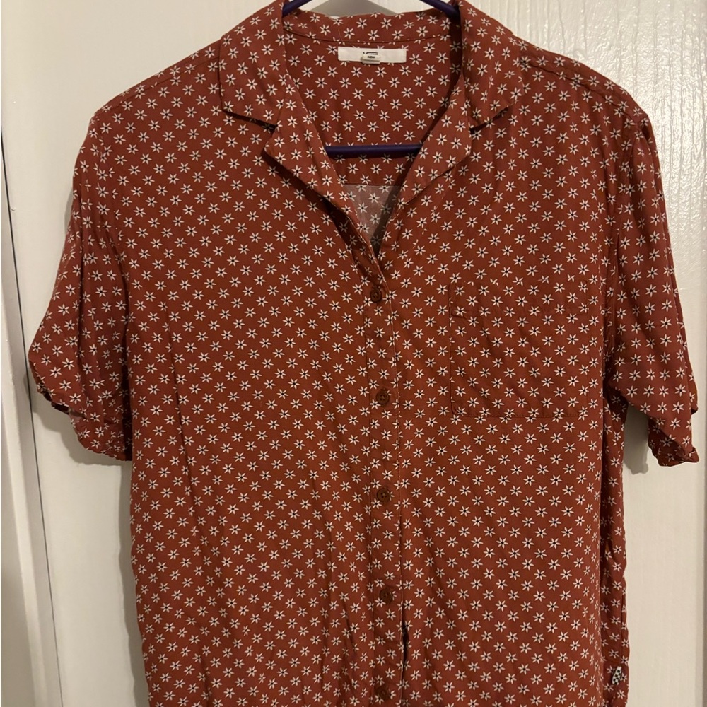 Vans floral button up